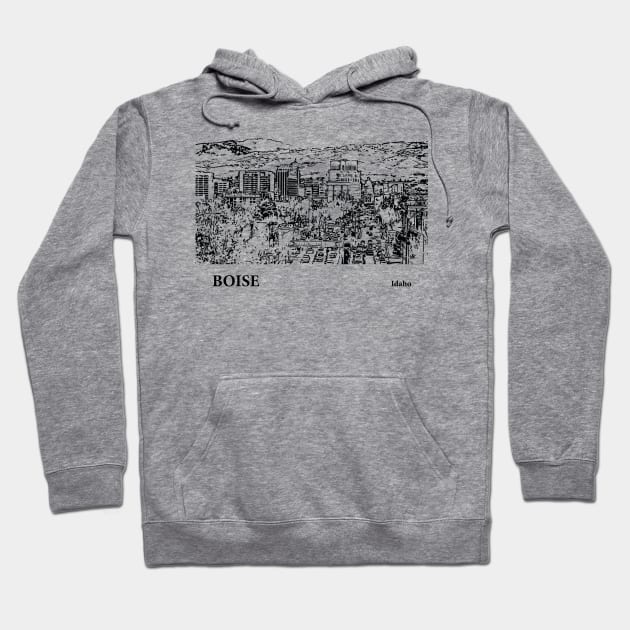 Boise - Idaho Hoodie by Lakeric